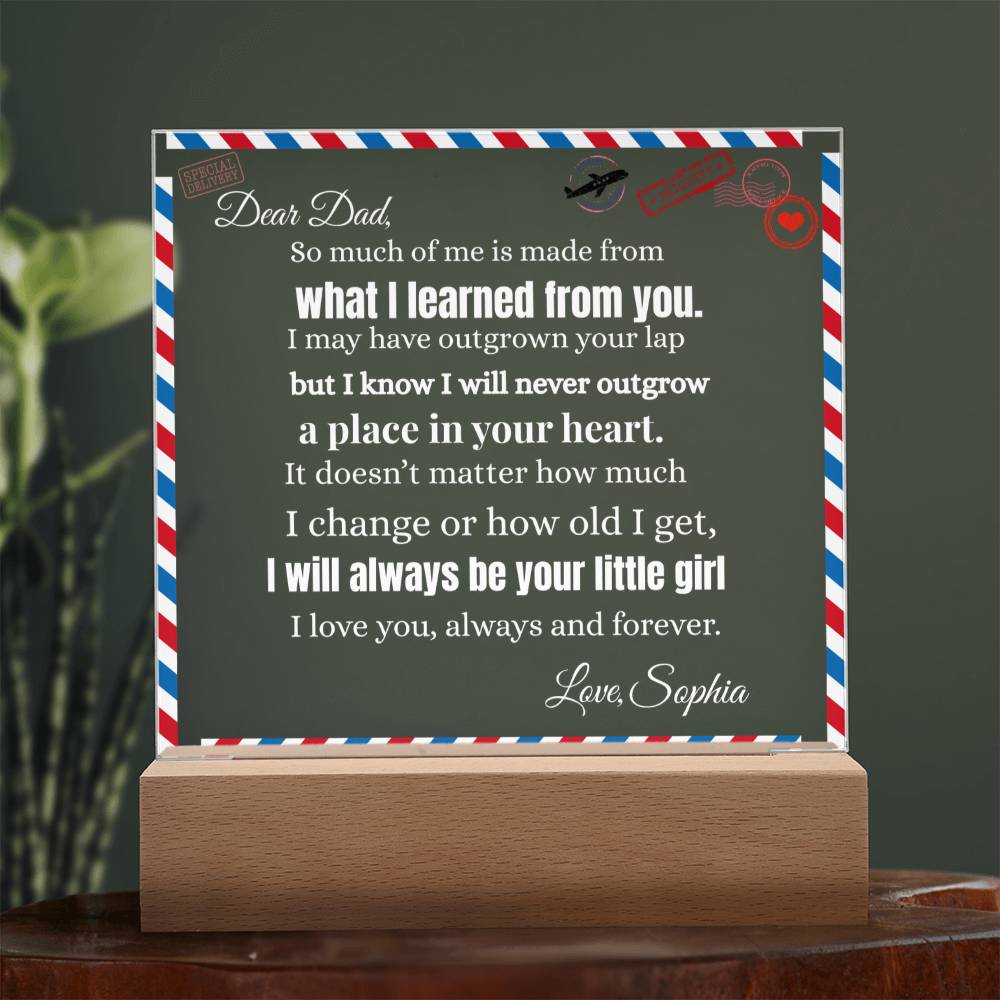 What I Learned From You | Acrylic Square Plaque