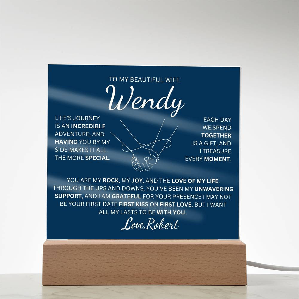 Personalized To My Beautiful Wife | My Joy | Acrylic Plaque