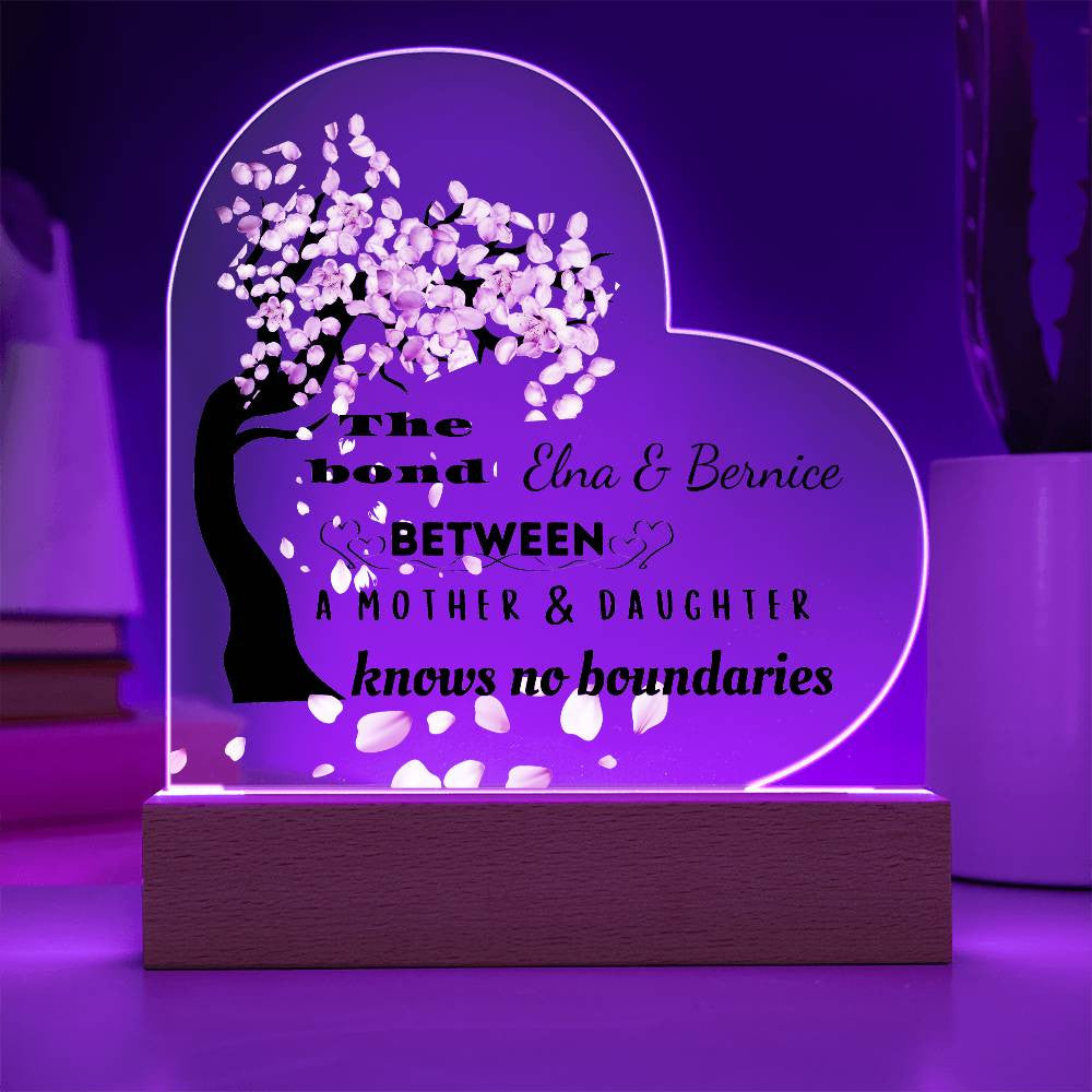 Personalized The Bond | Between A Mother & Daughter | Heart Plaque