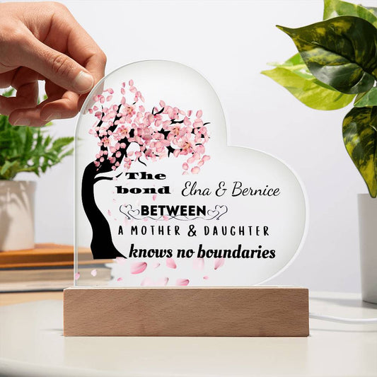 Personalized The Bond | Between A Mother & Daughter | Heart Plaque