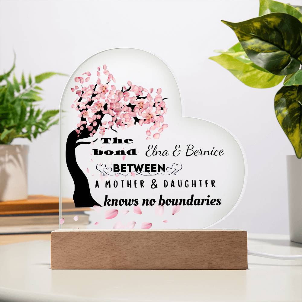 Personalized The Bond | Between A Mother & Daughter | Heart Plaque