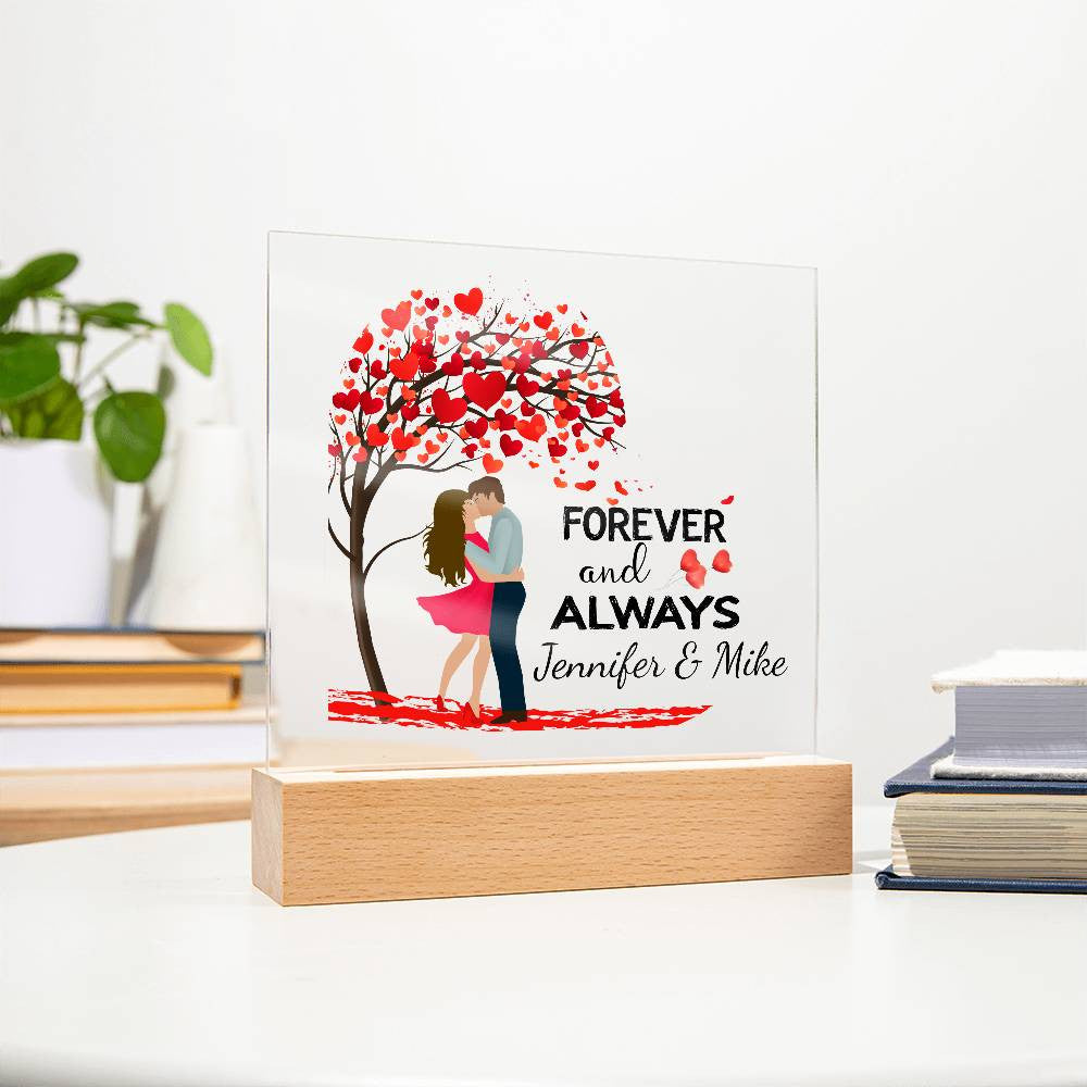 Personalized Forever & Always Square Plaque