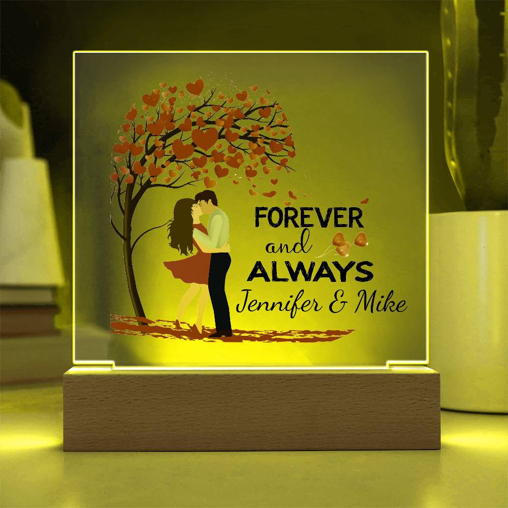 Personalized Forever & Always Square Plaque
