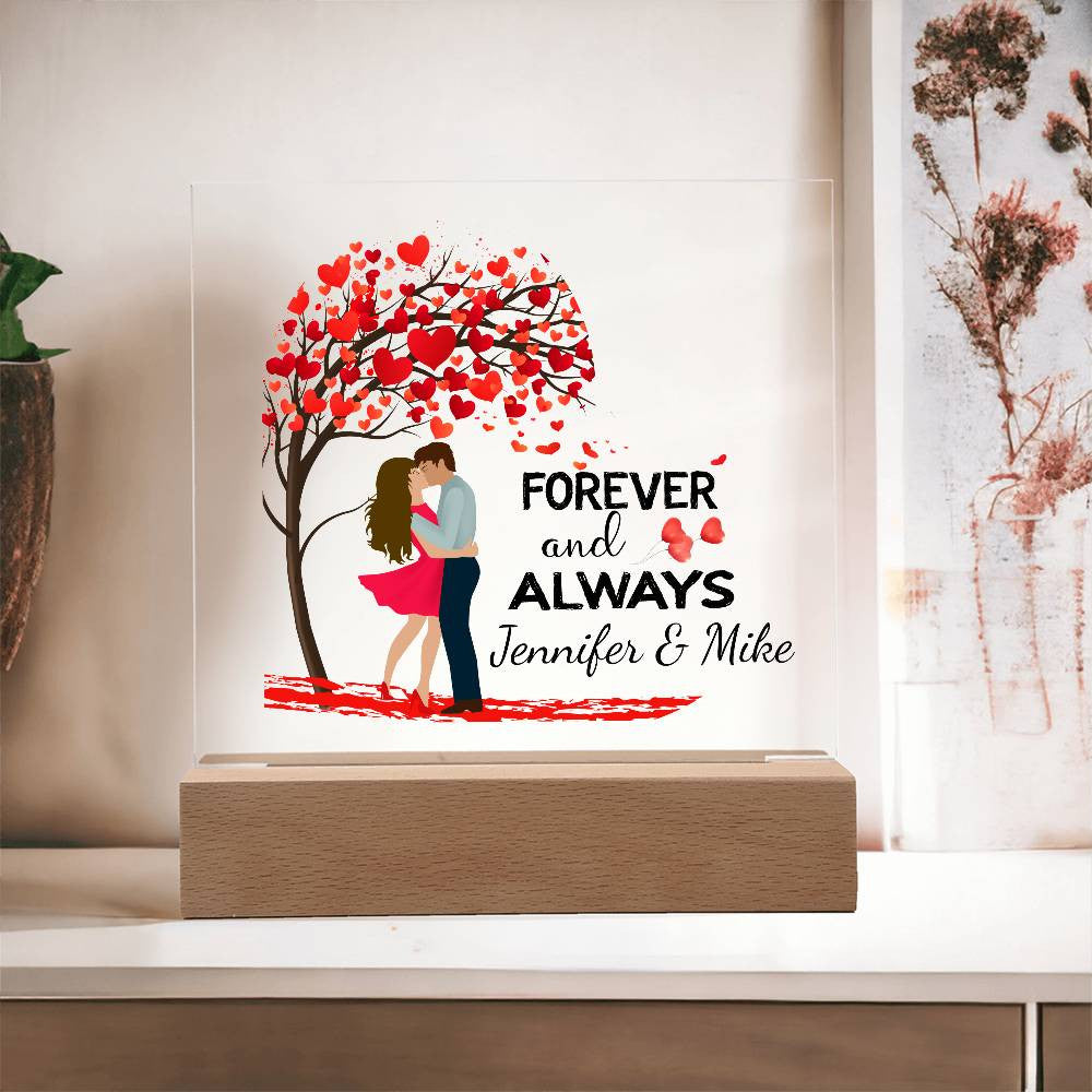 Personalized Forever & Always Square Plaque
