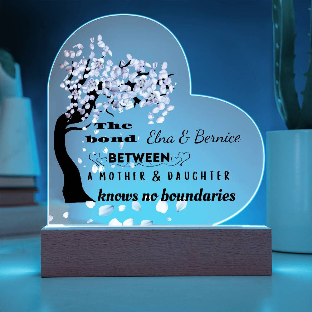 Personalized The Bond | Between A Mother & Daughter | Heart Plaque