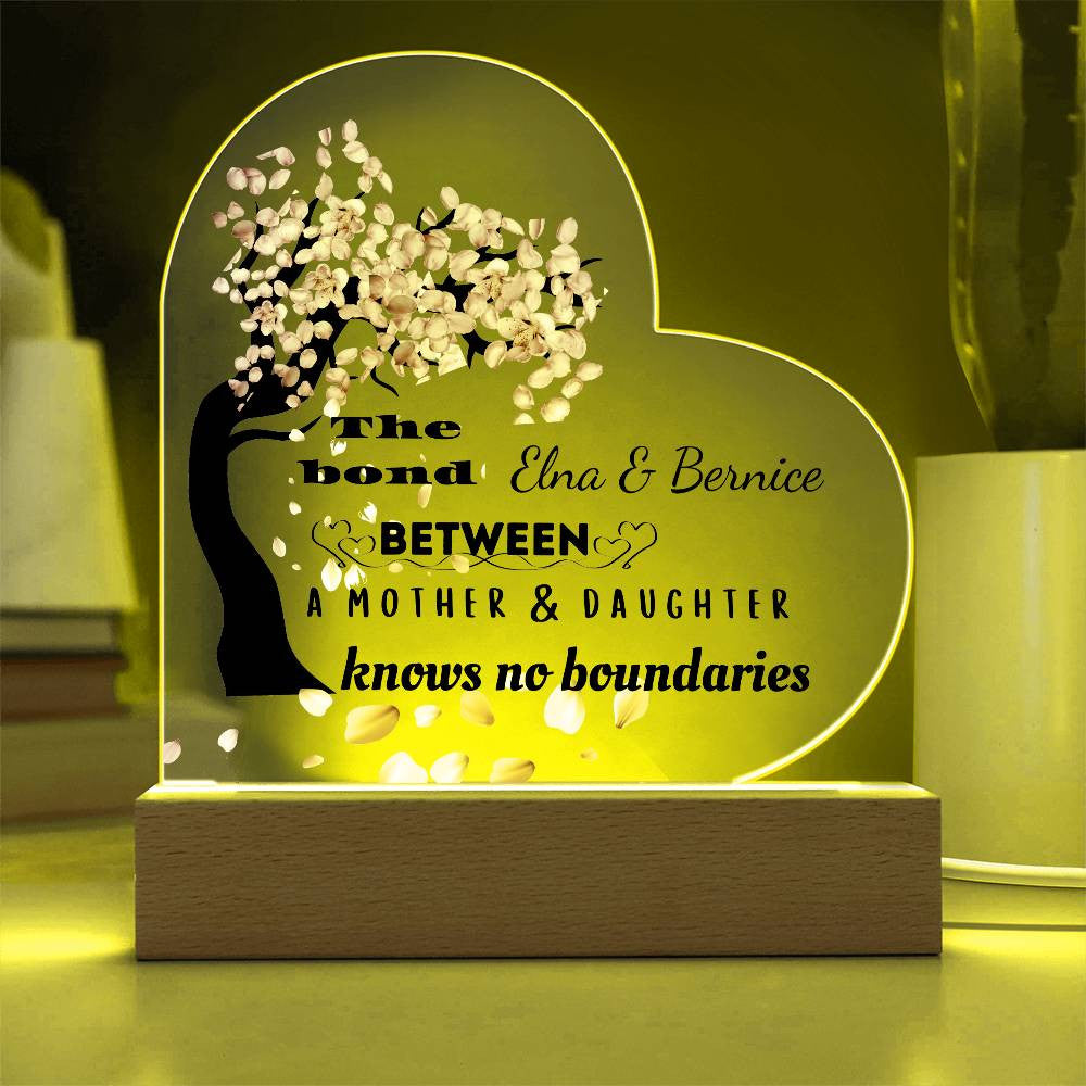 Personalized The Bond | Between A Mother & Daughter | Heart Plaque