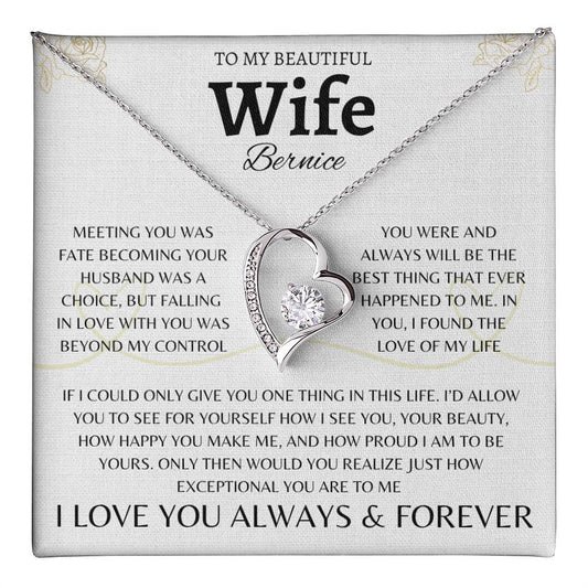 Meeting You Was Fate Forever Love Necklace To My Beautiful Wife