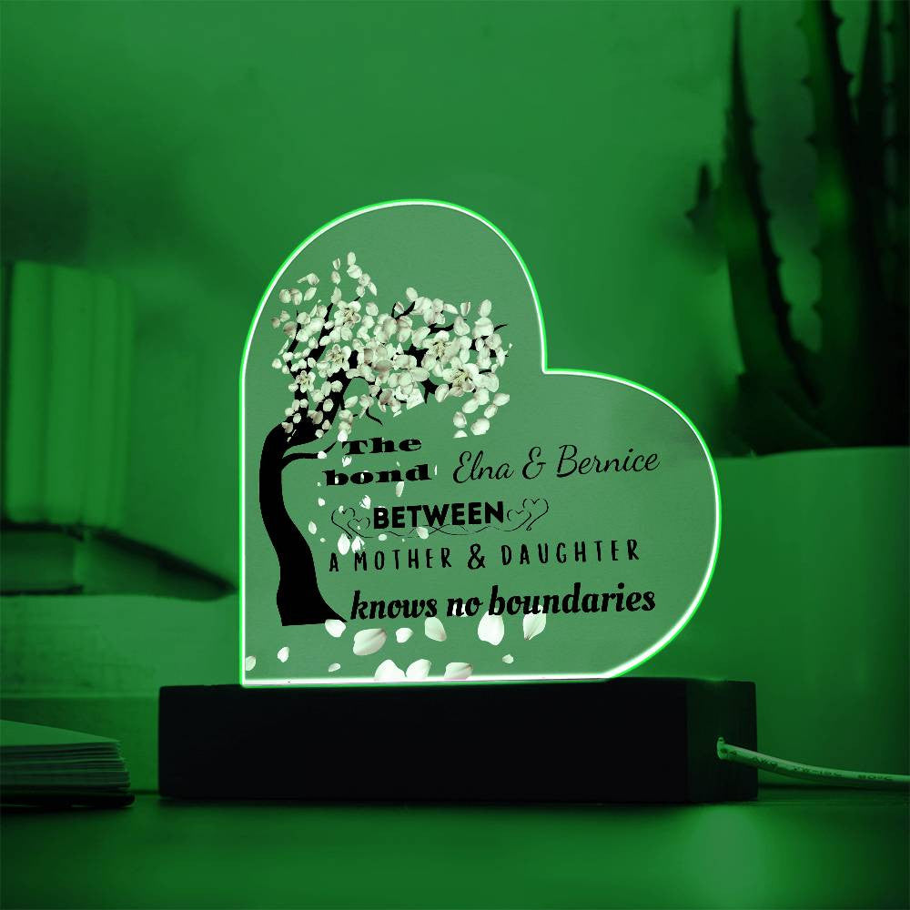 Personalized The Bond | Between A Mother & Daughter | Heart Plaque