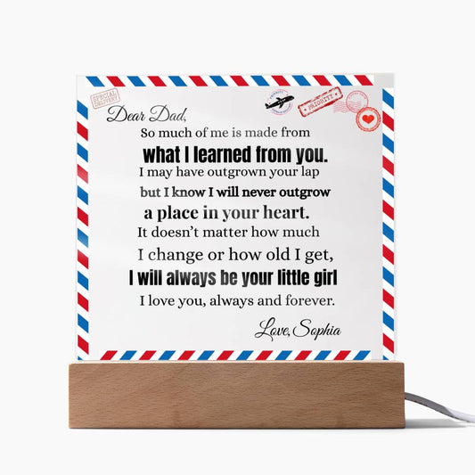What I Learned From You  | Acrylic Square Plaque