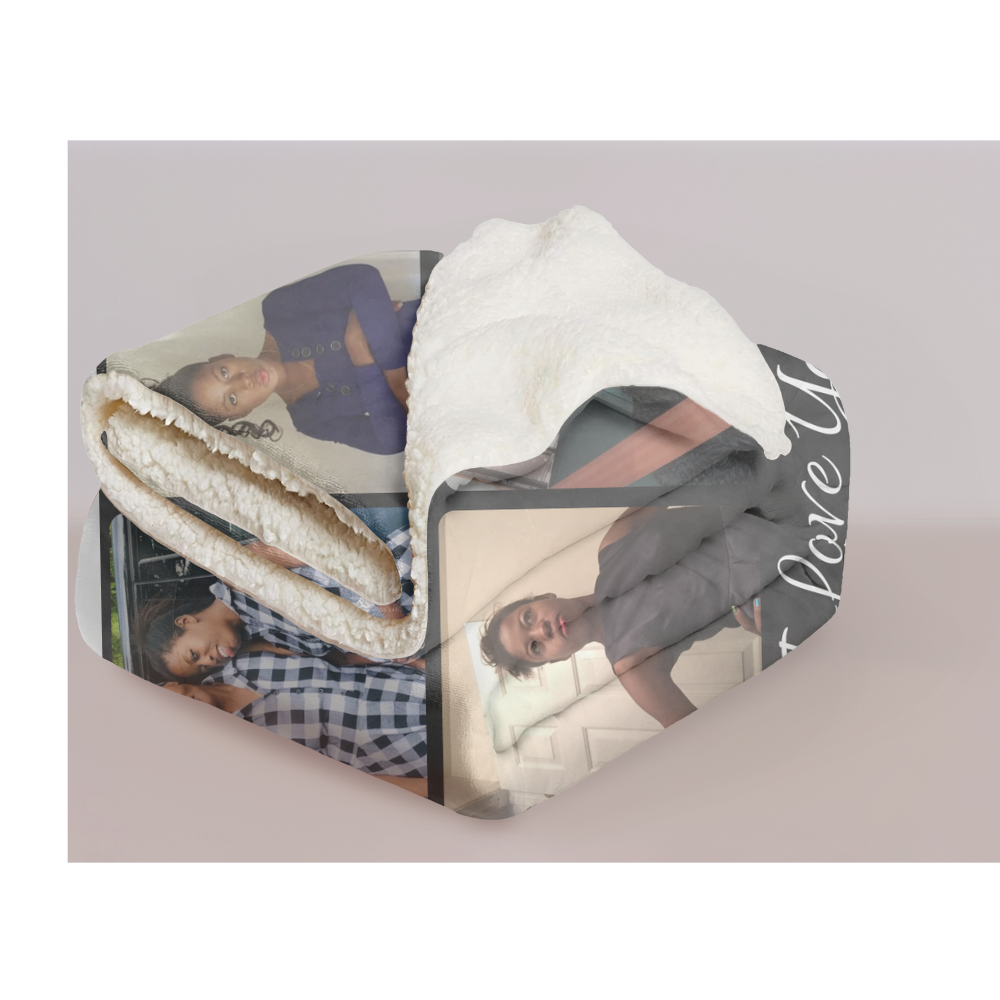 personalized Photo Blanket  I Love You