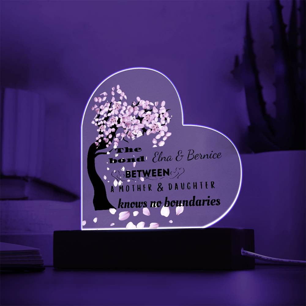 Personalized The Bond | Between A Mother & Daughter | Heart Plaque