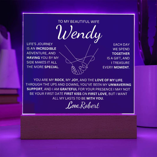 Personalized To My Beautiful Wife | My Joy | Acrylic Plaque