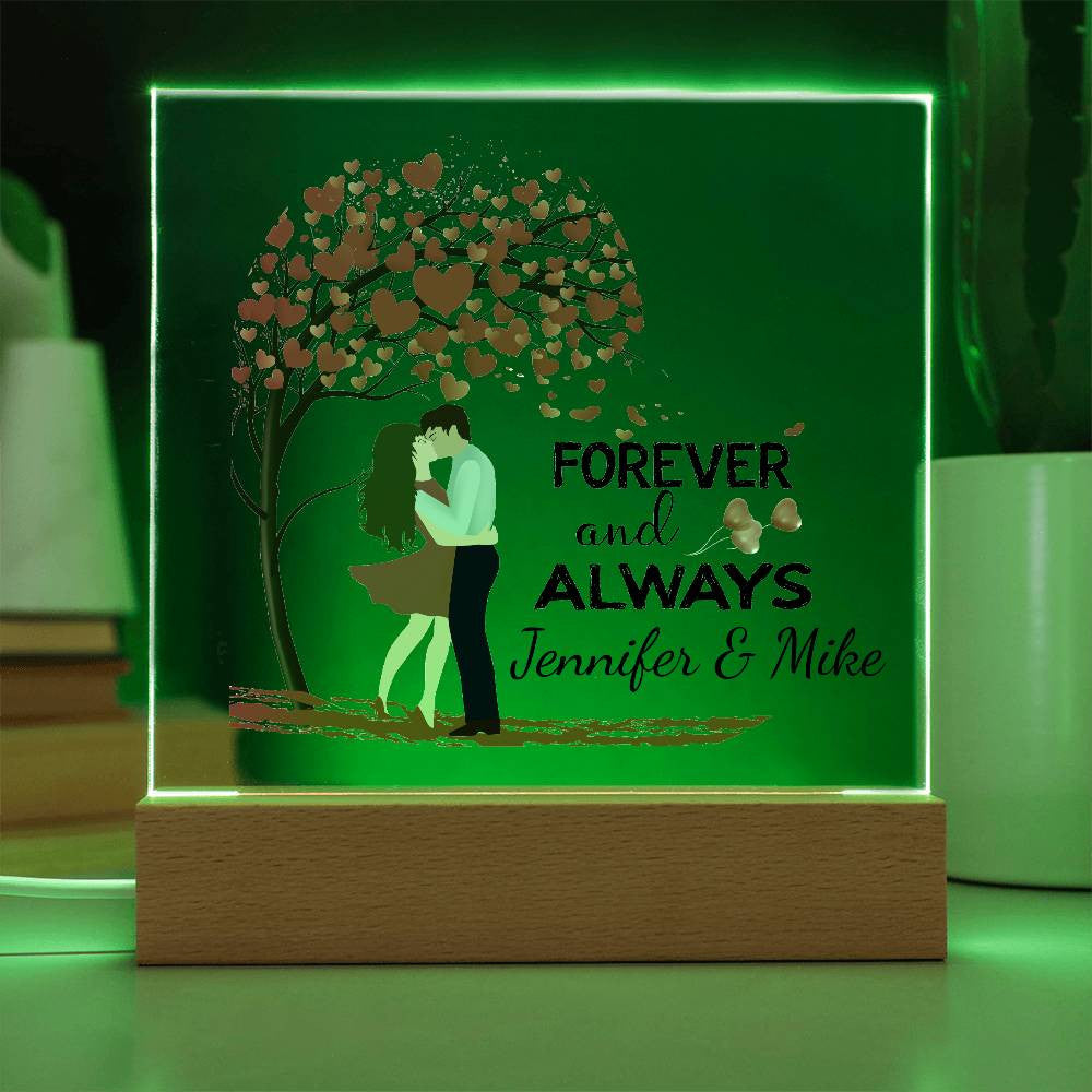 Personalized Forever & Always Square Plaque