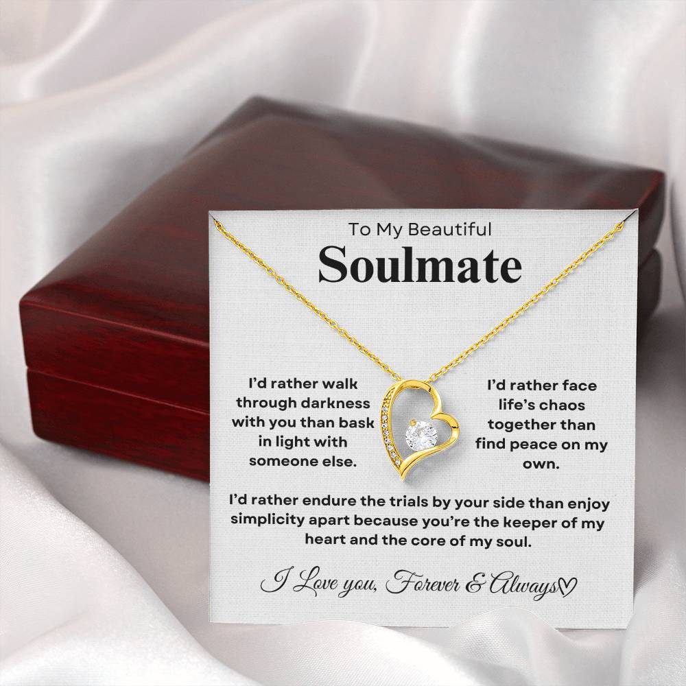 Forever Love Necklace To My  Beautiful Soulmate