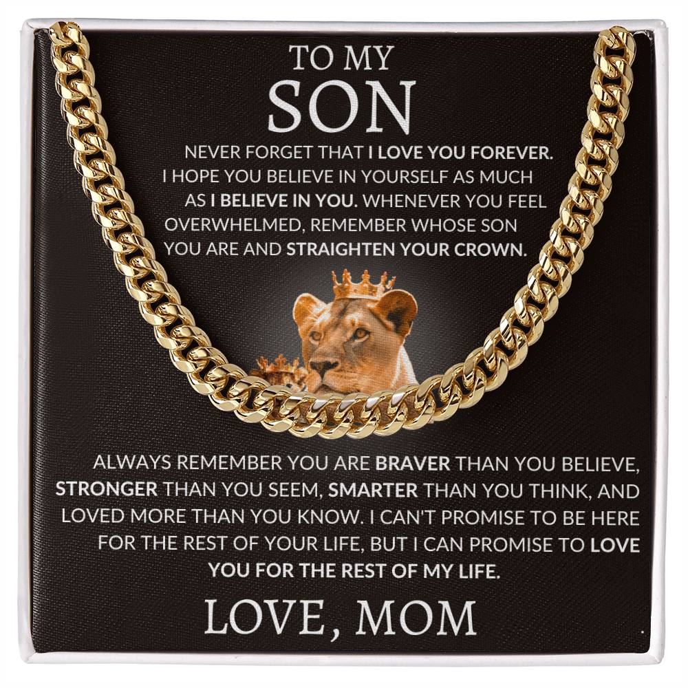 Cuban Link Chain Mom To My Son