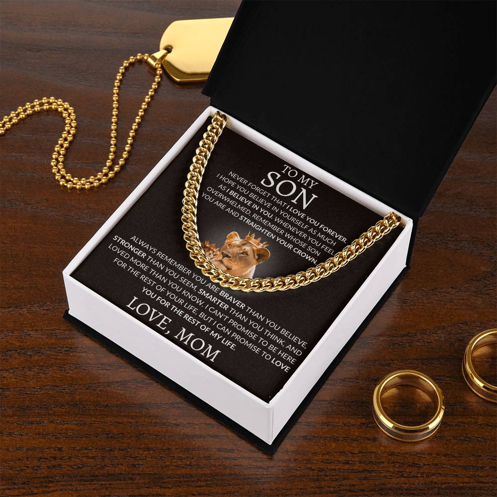 Cuban Link Chain Mom To My Son