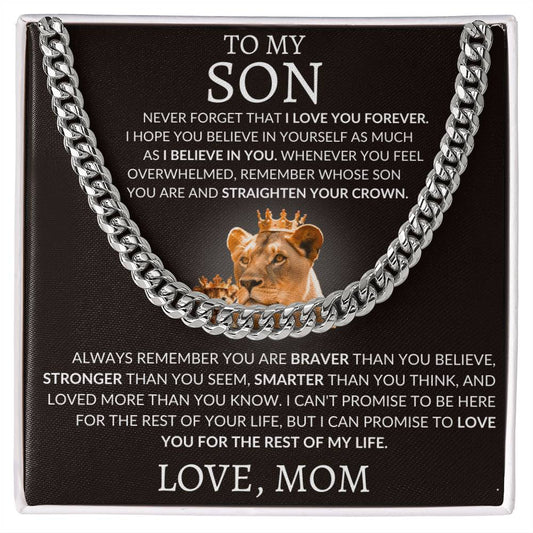 Cuban Link Chain Mom To My Son
