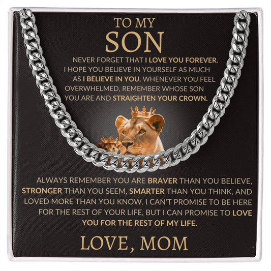 Cuban Link Chain Mom To My Son