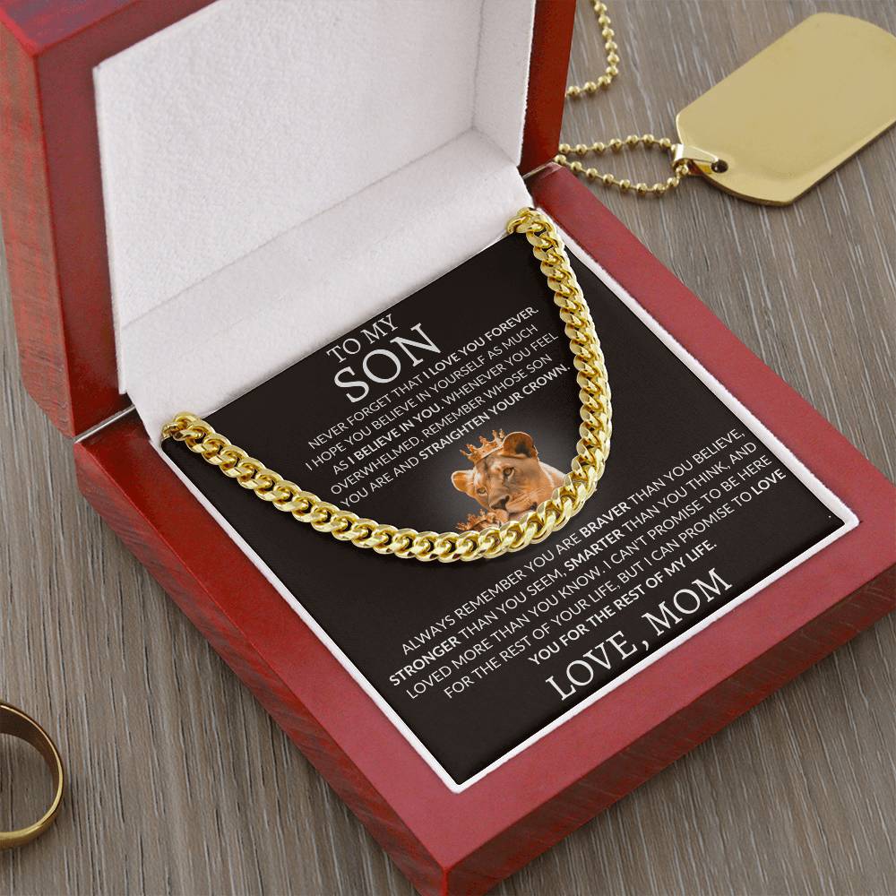 Cuban Link Chain Mom To My Son