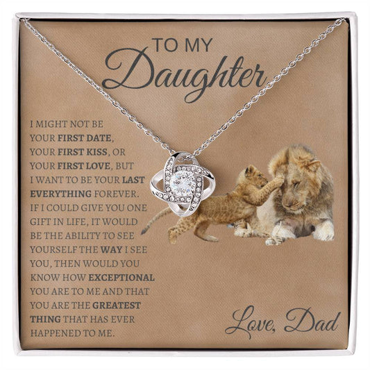 Love Knot Necklace  Dad To My Daughter