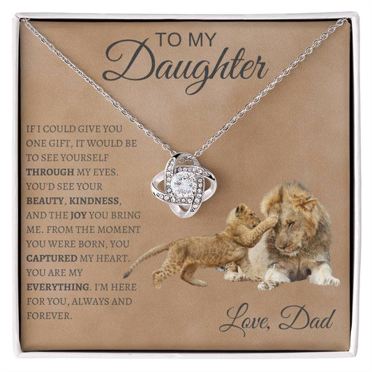 Love Knot Necklace  Dad To My Daughter