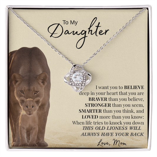 I Want You To Believe Deep In Your Heart | Love Knot Necklace