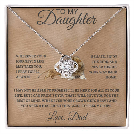 Love Knot Necklace Dad To My Daughter