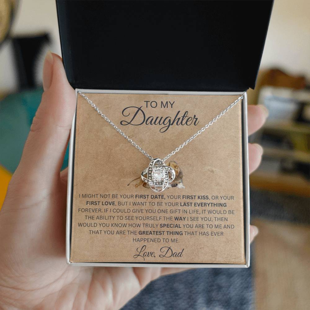 Love Knot  Necklace Dad To My Daughter