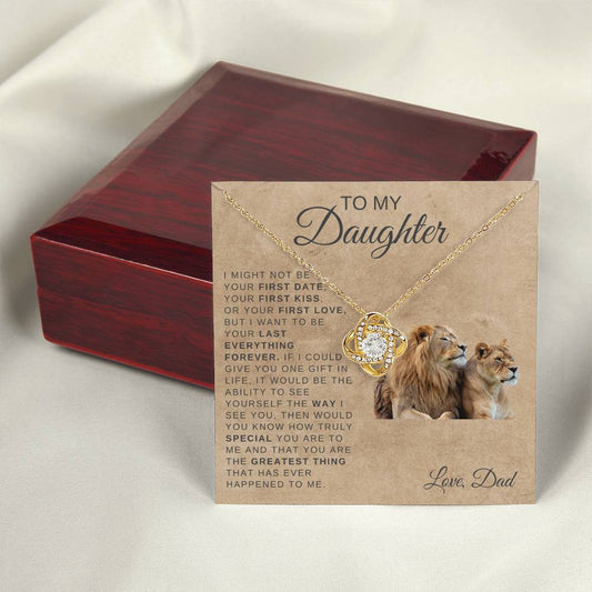 Love Knot Necklace Dad To My Daughter