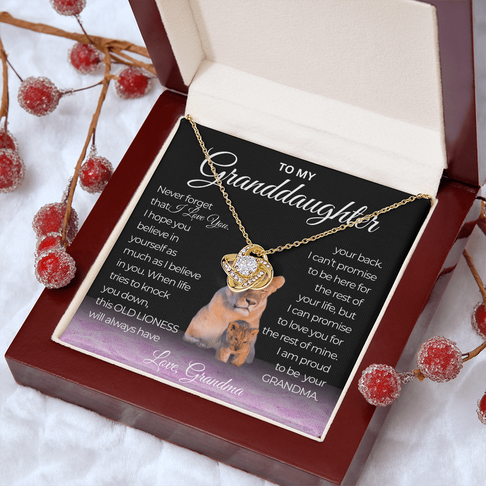 Love Knot Necklace Never Forget That I Love you Grandma To my Granddaughter