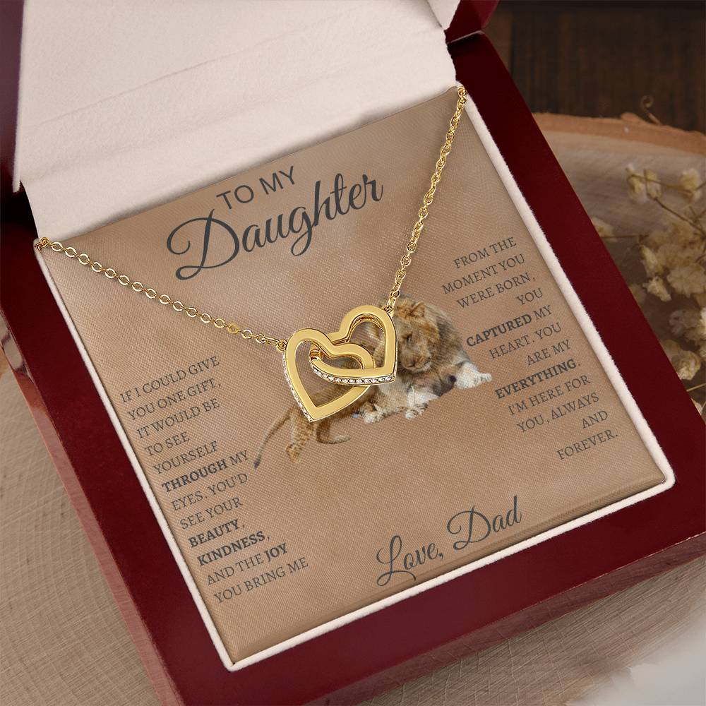 Interlocking Hearts Necklace  Dad To My Daughter