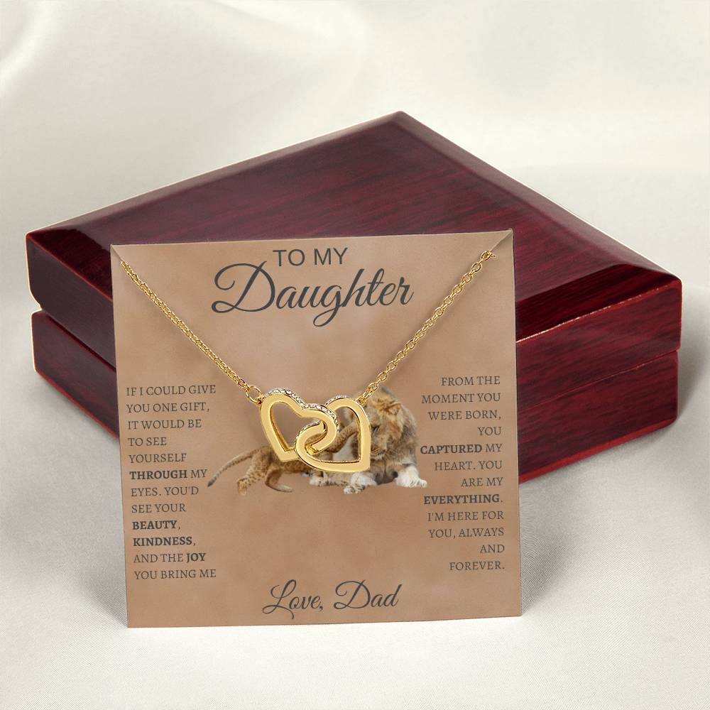 Interlocking Hearts Necklace  Dad To My Daughter