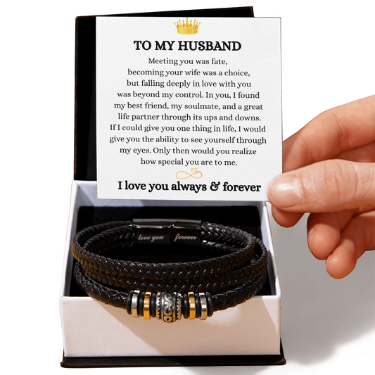 Meeting You Was Fate | Love  You Forever Bracelet To My Husband