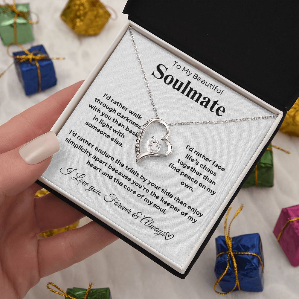 Forever Love Necklace To My  Beautiful Soulmate