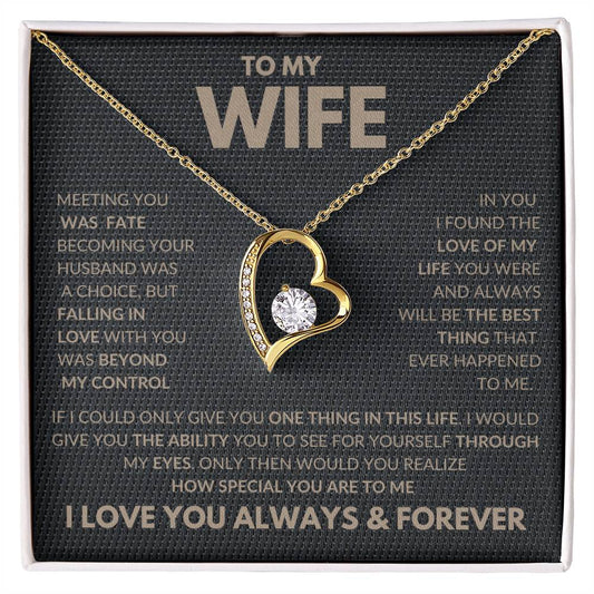 Forever Love Necklace To My Wife