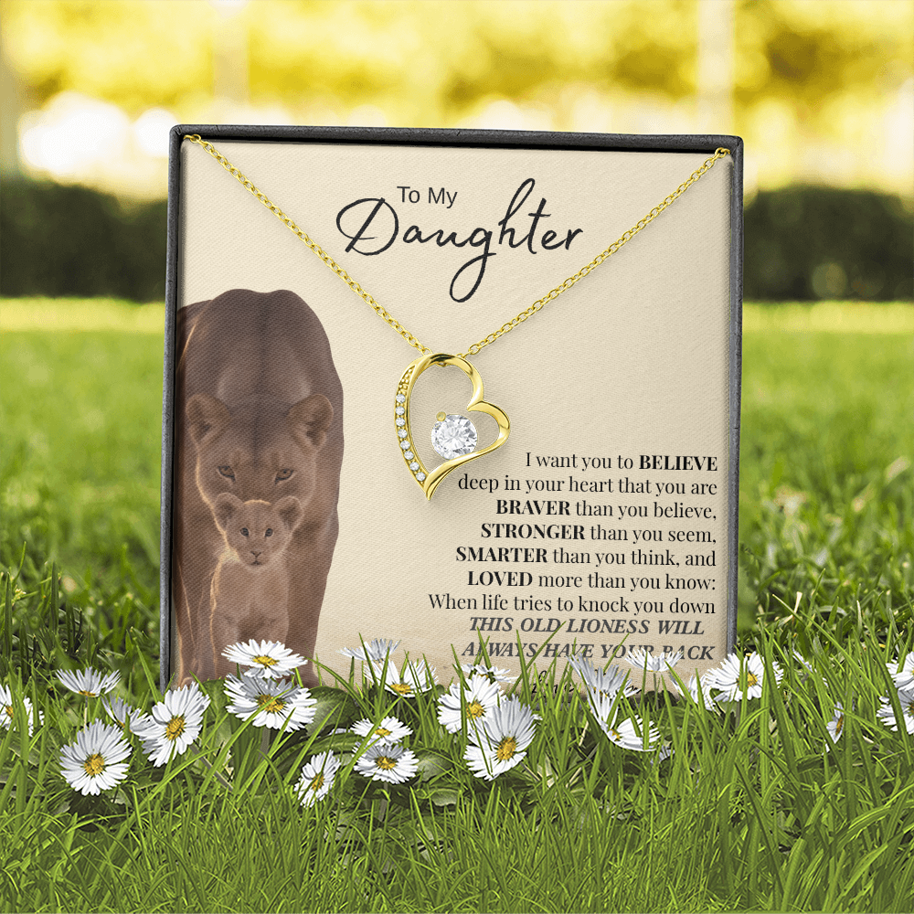 THIS OLD LIONESS WILL  ALWAYS HAVE YOUR BACK | Forever Love Necklace