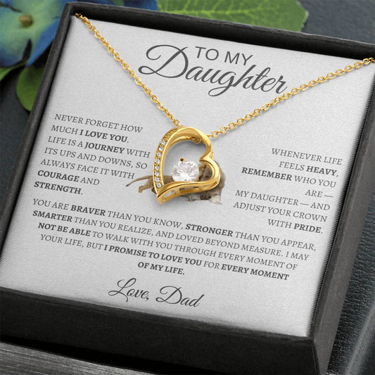 Forever Love Necklace Dad To My Daughter
