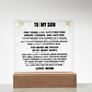 I've Watched You  Grow, To My Son | From Mom Acrylic Square Plaque