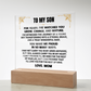I've Watched You  Grow, To My Son | From Mom Acrylic Square Plaque