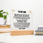 I've Watched You  Grow, To My Son | From Mom Acrylic Square Plaque