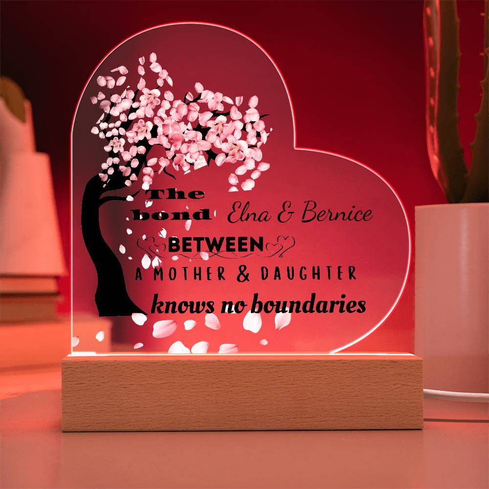 Personalized The Bond | Between A Mother & Daughter | Heart Plaque