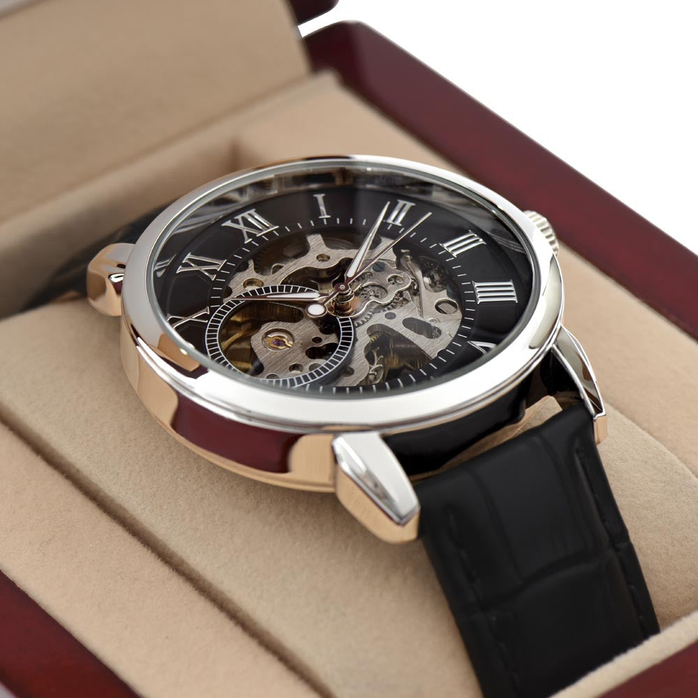 Personalized Men's Openwork Watch  To My Husband