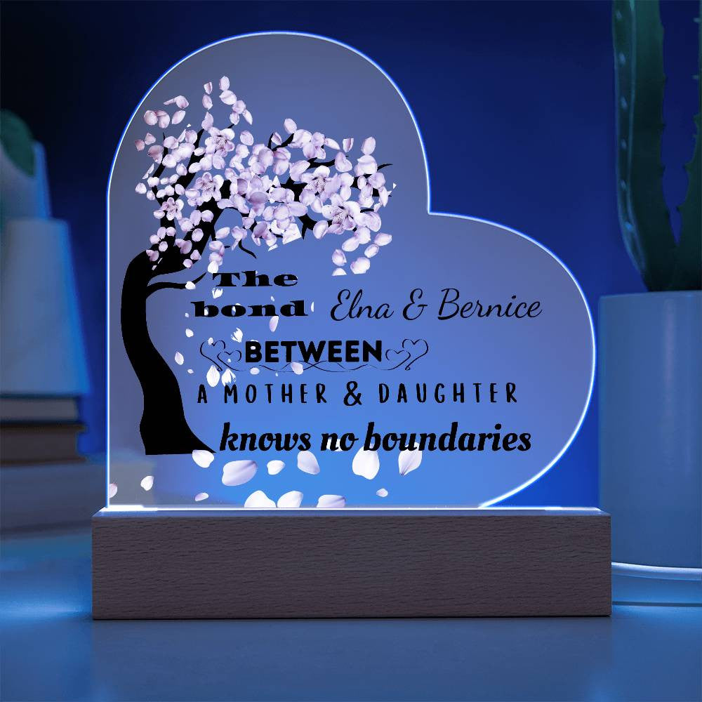 Personalized The Bond | Between A Mother & Daughter | Heart Plaque