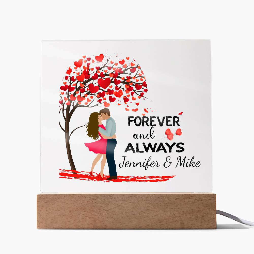 Personalized Forever & Always Square Plaque