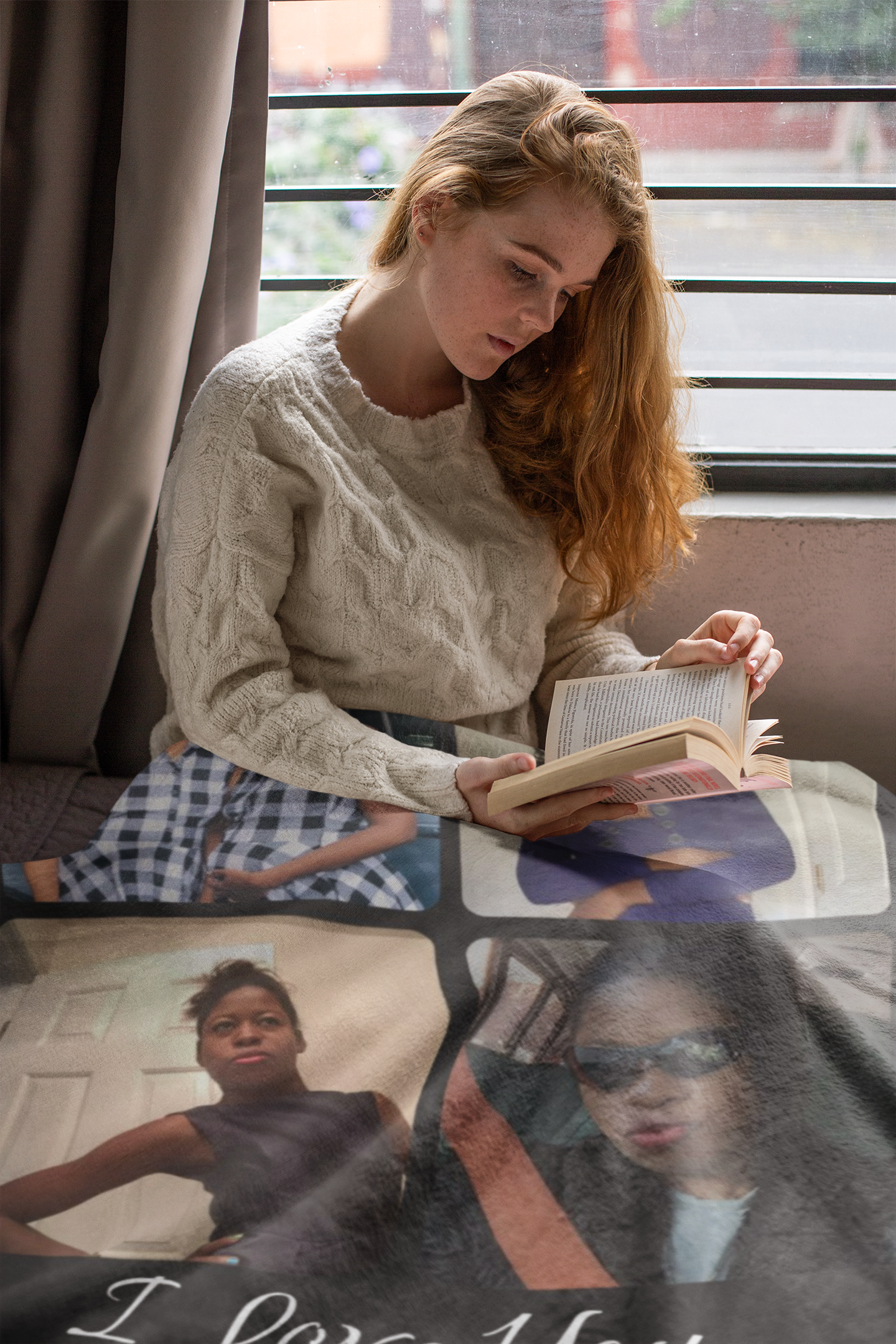 personalized Photo Blanket  I Love You