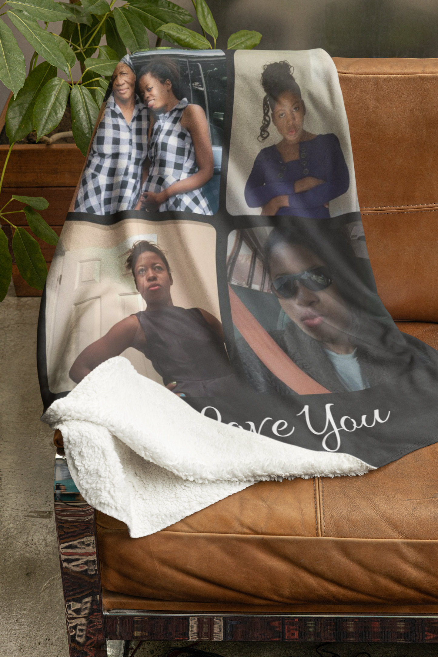 personalized Photo Blanket  I Love You