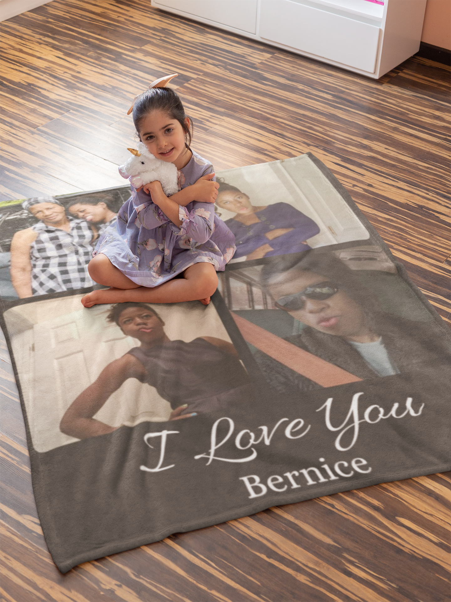 personalized Photo Blanket  I Love You